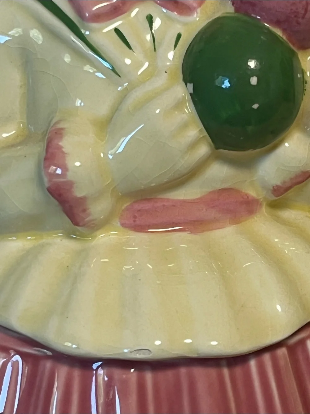 Vintage Pottery Guild of America Balloon Lady Ceramic Cookie Jar 1940's 11.5”